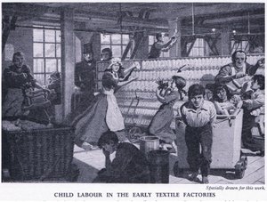 Lavoro minorile nelle prime fabbriche tessili