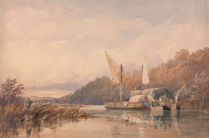 Barge di Fieno e Tronchi sul Conway da Richard Henry Nibbs