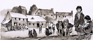 Un uomo perseguitato dalla povertà: Richard Cobden (gouache su carta)