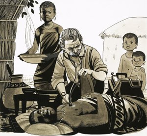 Un uomo con una missione: Il medico musicale (Albert Schweitzer) (illustrazione)