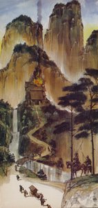 Monasteri cinesi (litografia a colori)