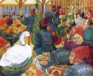 Festa per il nuovo arcivescovo di York nel 1467 da Richard Hook