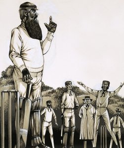 Il grande W G Grace al wicket da Richard Hook