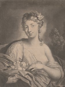 Primavera: una giovane donna che tiene fiori nel mantello, 1775 da Richard Houston