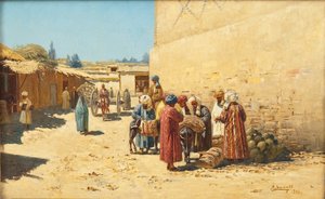 Vendita di Strada in Asia Centrale, 1902 da Richard Karl Sommer