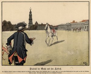 Federico il Grande di Prussia e il suo cavallo preferito da Richard Knoetel