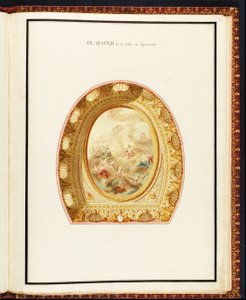 Plafond della sala di spettacolo, da Recueil des plans du Petit Trianon di Richard Mique