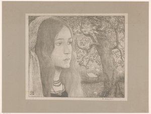 Helga che guarda avanti da Richard Nicolaüs Roland Holst (signed by artist)