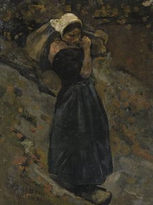 Contadina che porta un sacco
