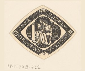 Ex libris di Delprat-Veth da Richard Nicolaüs Roland Holst