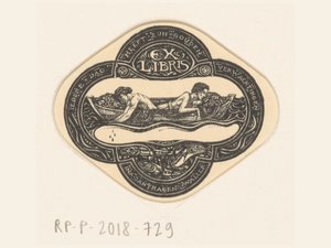 Ex libris di Ina van Eibergen Santhagens-Waller da Richard Nicolaüs Roland Holst