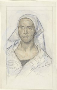 Ritratto di una donna con fazzoletto da Richard Nicolaüs Roland Holst