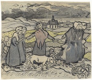 Donne di pescatori nelle dune da Richard Nicolaüs Roland Holst