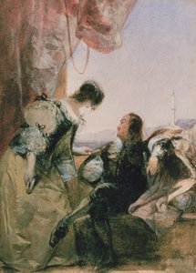 Un Cavaliere e la sua Signora su una Terrazza, Genova