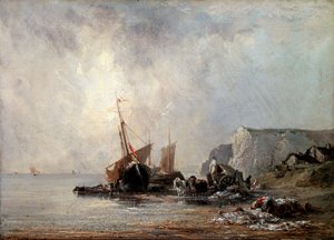 Barche sulla Costa della Normandia, 1823 da Richard Parkes Bonington