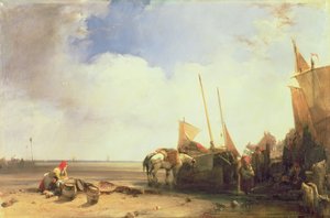 Scena costiera in Piccardia, c.1826 da Richard Parkes Bonington