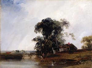 Paesaggio con uno stagno da Richard Parkes Bonington