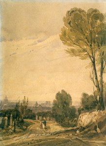 Parigi vista dal cimitero di Père Lachaise, c1825 da Richard Parkes Bonington