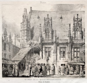 Rouen: Entrata della Sala dei Passi Perduti, Palazzo di Giustizia, 1824