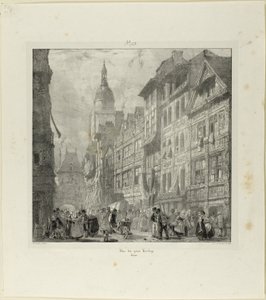 Rue du Gros Horloge da Richard Parkes Bonington