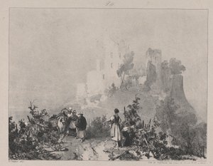 Rovine del castello di Arlay da Richard Parkes Bonington