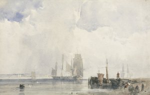 Navi su un estuario da Richard Parkes Bonington
