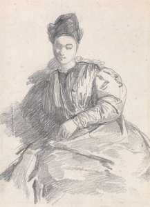 Studio di una Donna Seduta da Richard Parkes Bonington