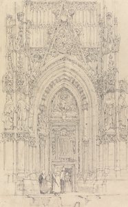 La Chiesa di San Wulfran, Abbeville: La Porta Nord della Facciata Ovest da Richard Parkes Bonington