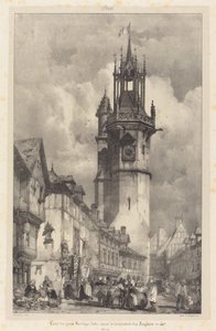 Tour du gros-horloge, Evreux da Richard Parkes Bonington