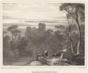Castello di Bothwell da Richard Parkes Bonington after Francois Alexandre Pernot