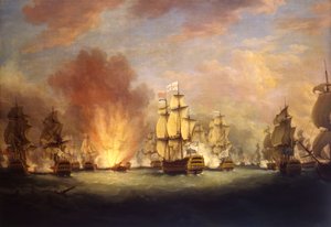 La Battaglia al Chiaro di Luna: la Battaglia al largo di Capo San Vincenzo da Richard Paton