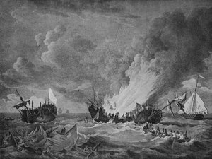 Il Quebec e la Surveillante, c1780 da Richard Paton