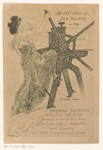 Biglietto da visita degli stampatori Auguste e Eugène Delâtre a Parigi da Richard Ranft