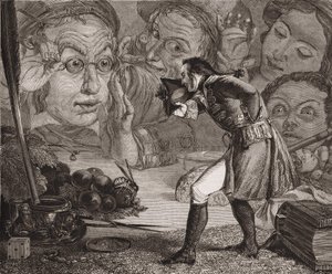 I viaggi di Gulliver di Jonathan Swift. Gulliver esposto su un tavolo all