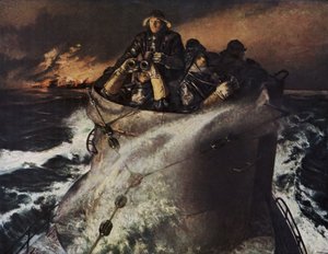 Dopo la battaglia con il convoglio (litografia a colori) da Richard Schreiber