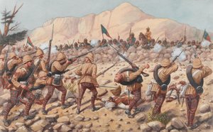 72° Highlanders del Duca di Albany avanzano a Peiwar Kotal da Richard Simkin