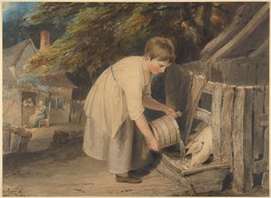 Ragazza che nutre i maiali da Richard Westall