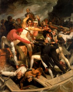 Nelson in conflitto con una lancia spagnola, luglio 1797 da Richard Westall