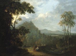 Castello di Dinas Bran, vicino a Llangollen II, c.1770 da Richard Wilson