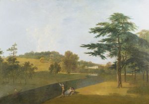 Vista Sud di Wilton House, attraverso il Nadder