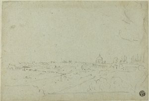 Vista di San Pietro dal Palazzo dei Cesari, con il Circo Massimo in basso da Richard Wilson