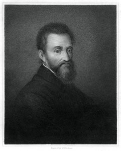 Michelangelo, scultore, pittore, architetto e poeta del Rinascimento italiano, 1833 da Richard Woodman