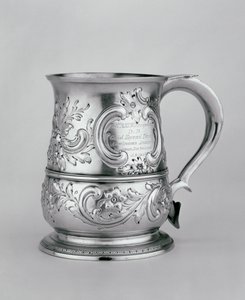 Boccale con manico, 1740-41, cesellato e inciso c.1845 da Richard and Cooke, Thomas Gurney