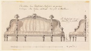 Disegno, Progetto per un confidente, 1780 ca. da Richard de Lalonde