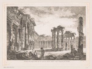 Veduta del Tempio di Giove Serapide da Richard de Saint Non