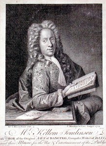 Ritratto di Kellom Tomlinson (c.1690-c.1753) inciso da Francois Morellon la Cave (fl.1731-54) 1754 (incisione) da Richard van (after) Bleeck