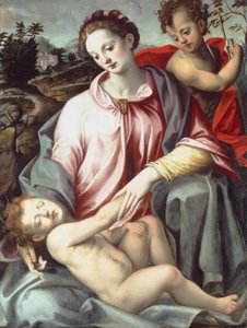 La Madonna e il Bambino con il piccolo San Giovanni Battista da Ridolfo Ghirlandaio