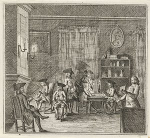 Interno con diverse figure da Rienk Jelgerhuis