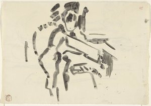 Schizzo di una figura seduta da Rik Wouters