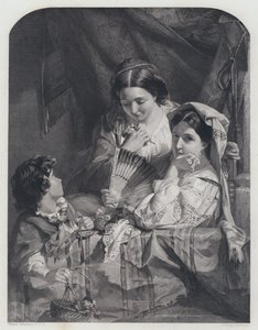 Un balcone al Carnevale Romano (incisione) da Robert (after) Herdman